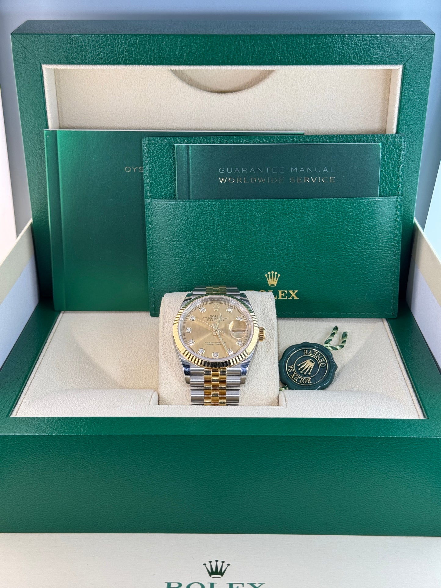 2023 Rolex Datejust 36 with a Champagne Diamond Dial