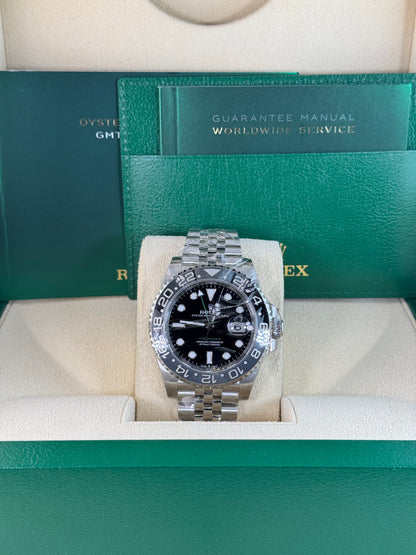 2024 Rolex GMT-Master II "Gray & Black Bezel" with a Black Dial