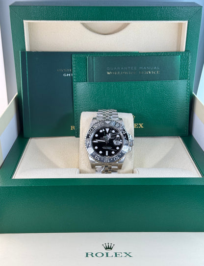 2024 Rolex GMT-Master II "Gray & Black Bezel" with a Black Dial