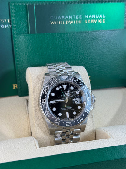 2024 Rolex GMT-Master II "Gray & Black Bezel" with a Black Dial