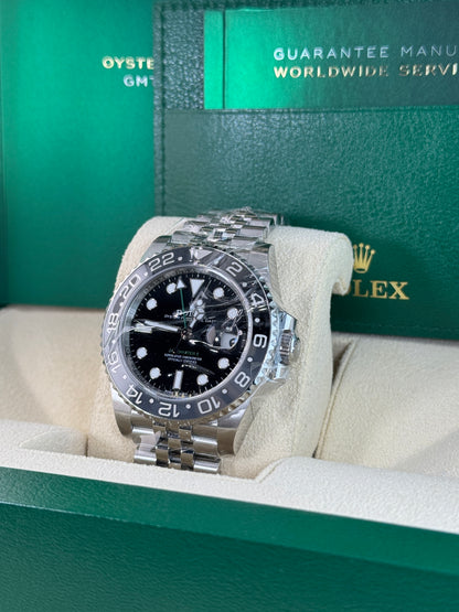 2024 Rolex GMT-Master II "Gray & Black Bezel" with a Black Dial