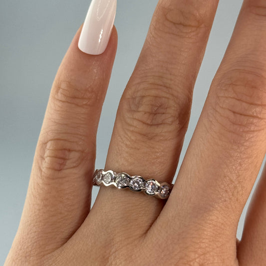 14KT Gold Round Diamond Eternity Ring