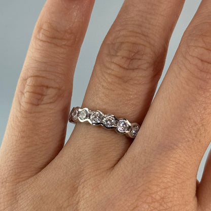 14KT Gold Round Diamond Eternity Ring