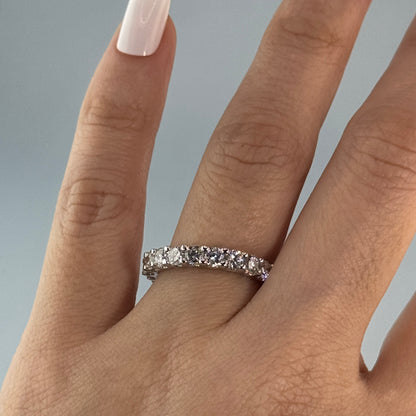 14KT Gold Round Lab Diamond Eternity Ring