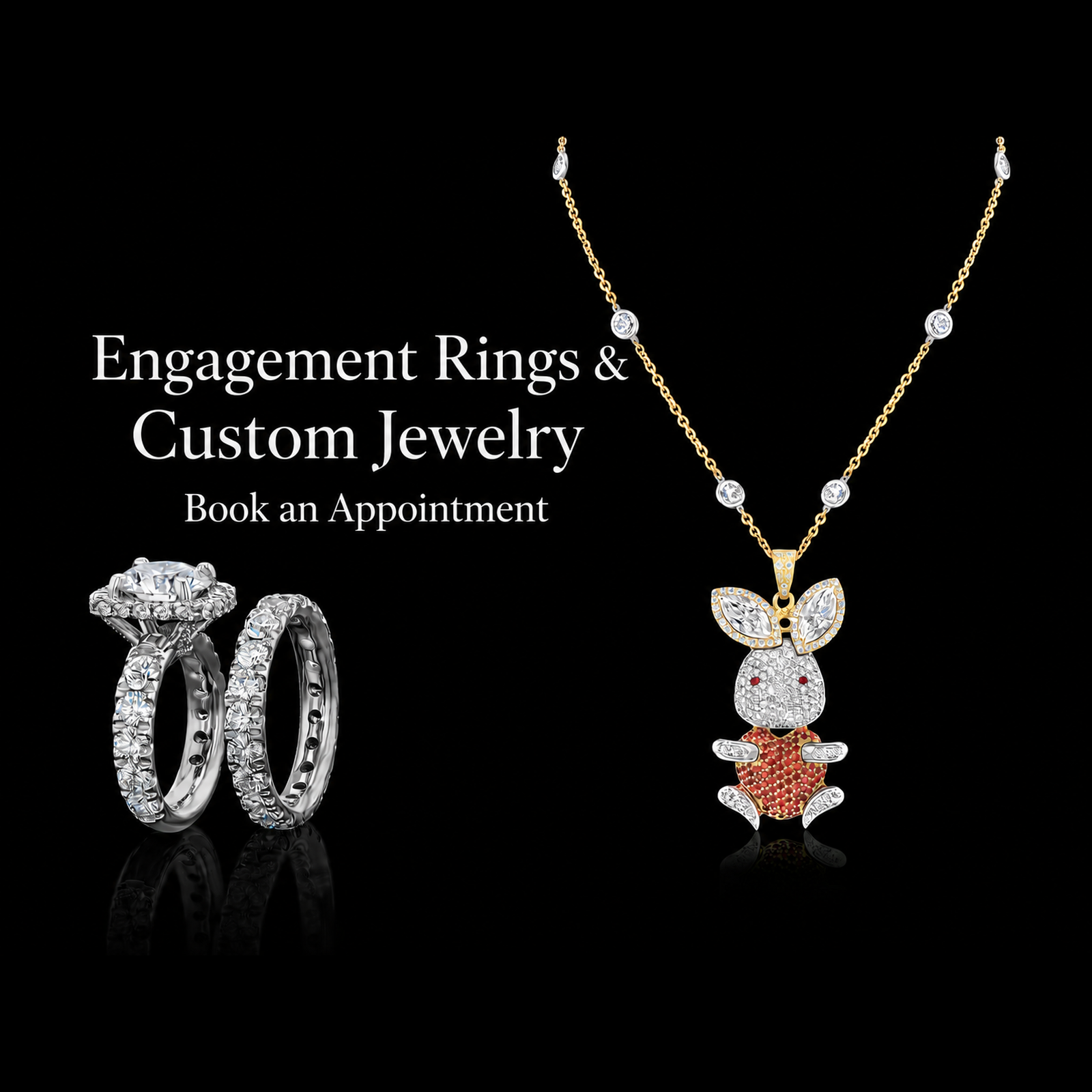 Custom engagement rings and jewelry consultation at Isabella’s Fine Jewelry in Huntington Beach