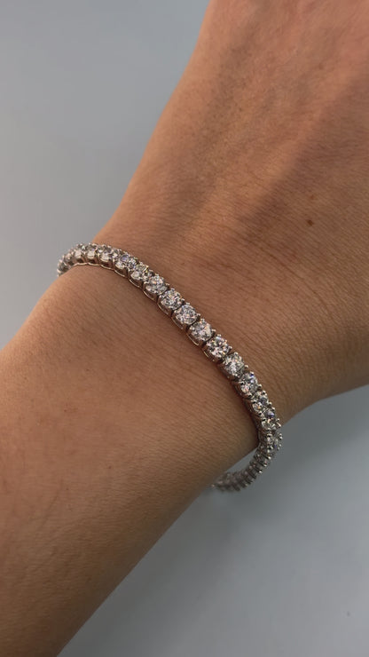 14KT White Gold Tennis Bracelet