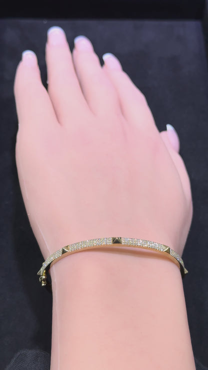 14KT Gold Pyramid Diamond Bangle 0.63ct