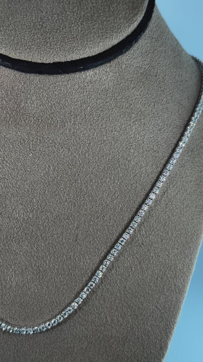 14KT Gold Diamond Tennis Necklace