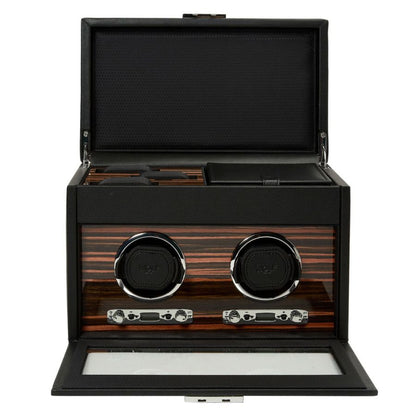 Wolf | Roadster Double Watch Winder With Storage