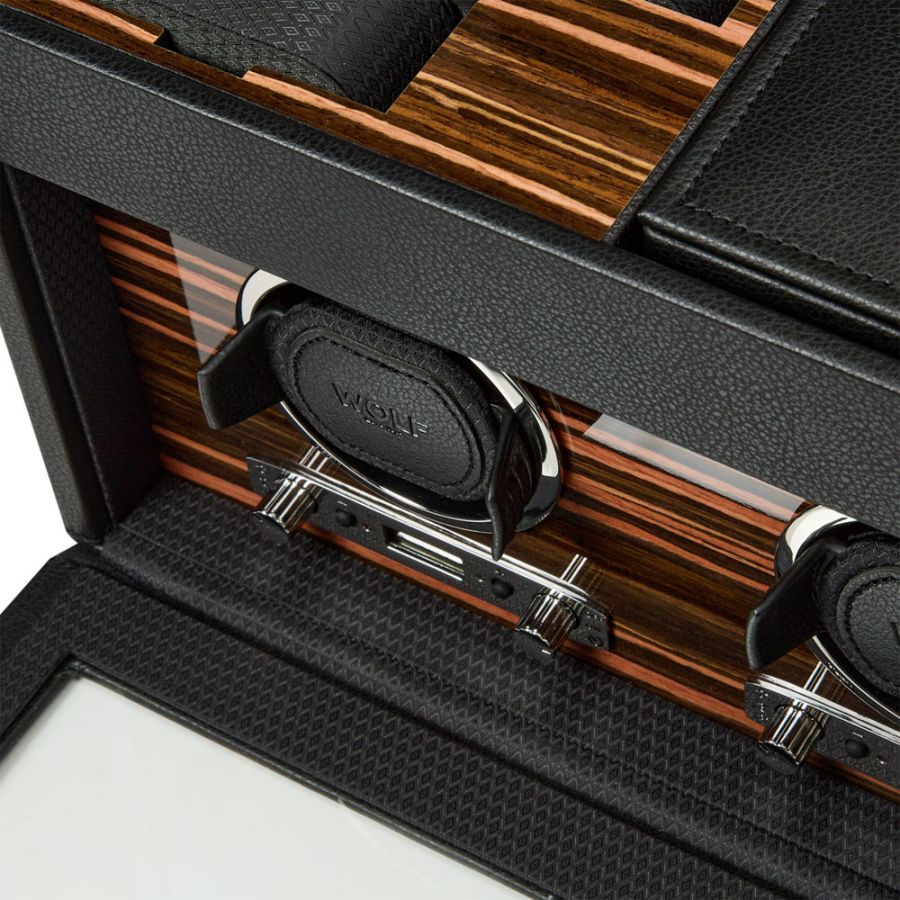 Wolf | Roadster Double Watch Winder With Storage