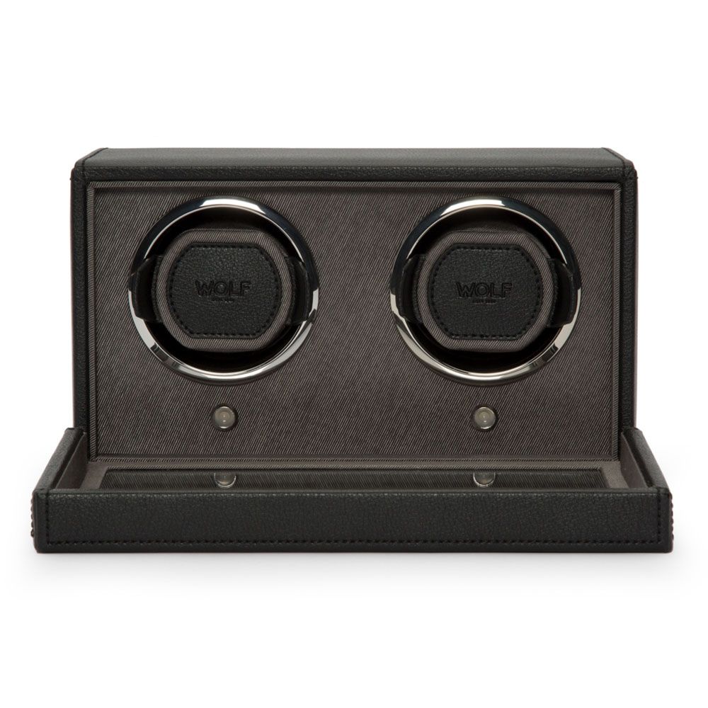 Wolf | Cub Double Watch Winder With Cover