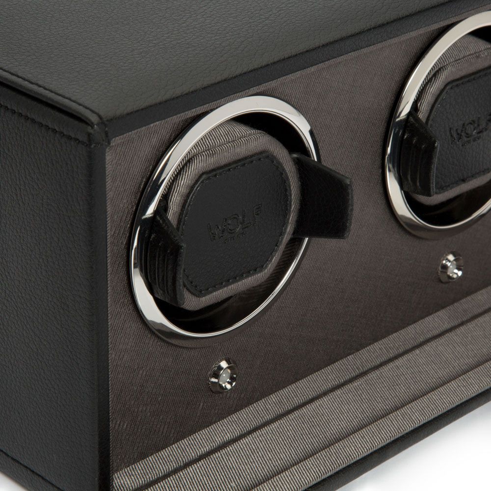 Wolf | Cub Double Watch Winder With Cover