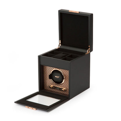 Wolf | Axis Single Watch Winder With Storage