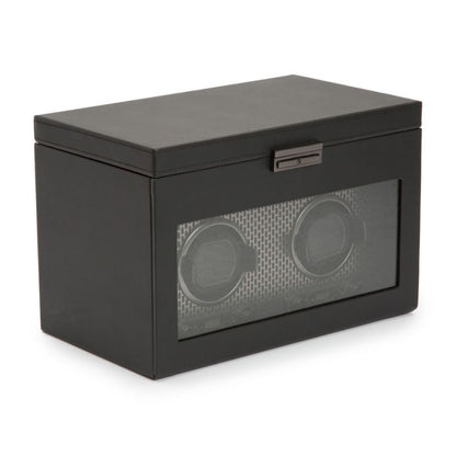 Wolf | Axis Double Watch Winder With Storage