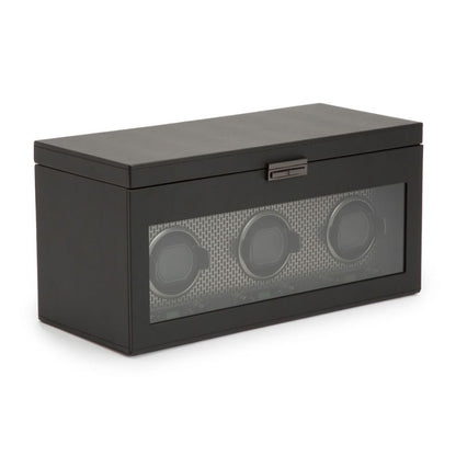 Wolf | Axis Triple Watch Winder With Storage