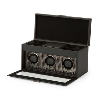 Wolf | Axis Triple Watch Winder With Storage