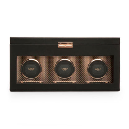 Wolf | Axis Triple Watch Winder With Storage