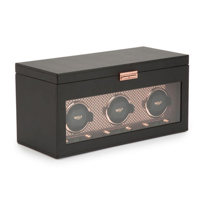 Wolf | Axis Triple Watch Winder With Storage