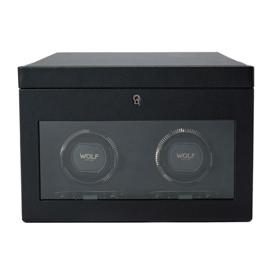 Wolf | British Racing Double Watch Winder With Storage