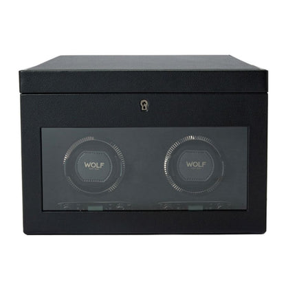 Wolf | British Racing Double Watch Winder With Storage