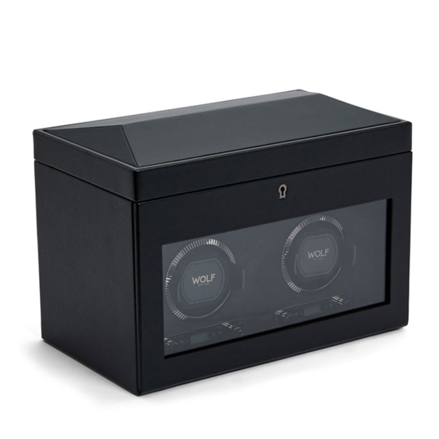 Wolf | British Racing Double Watch Winder With Storage