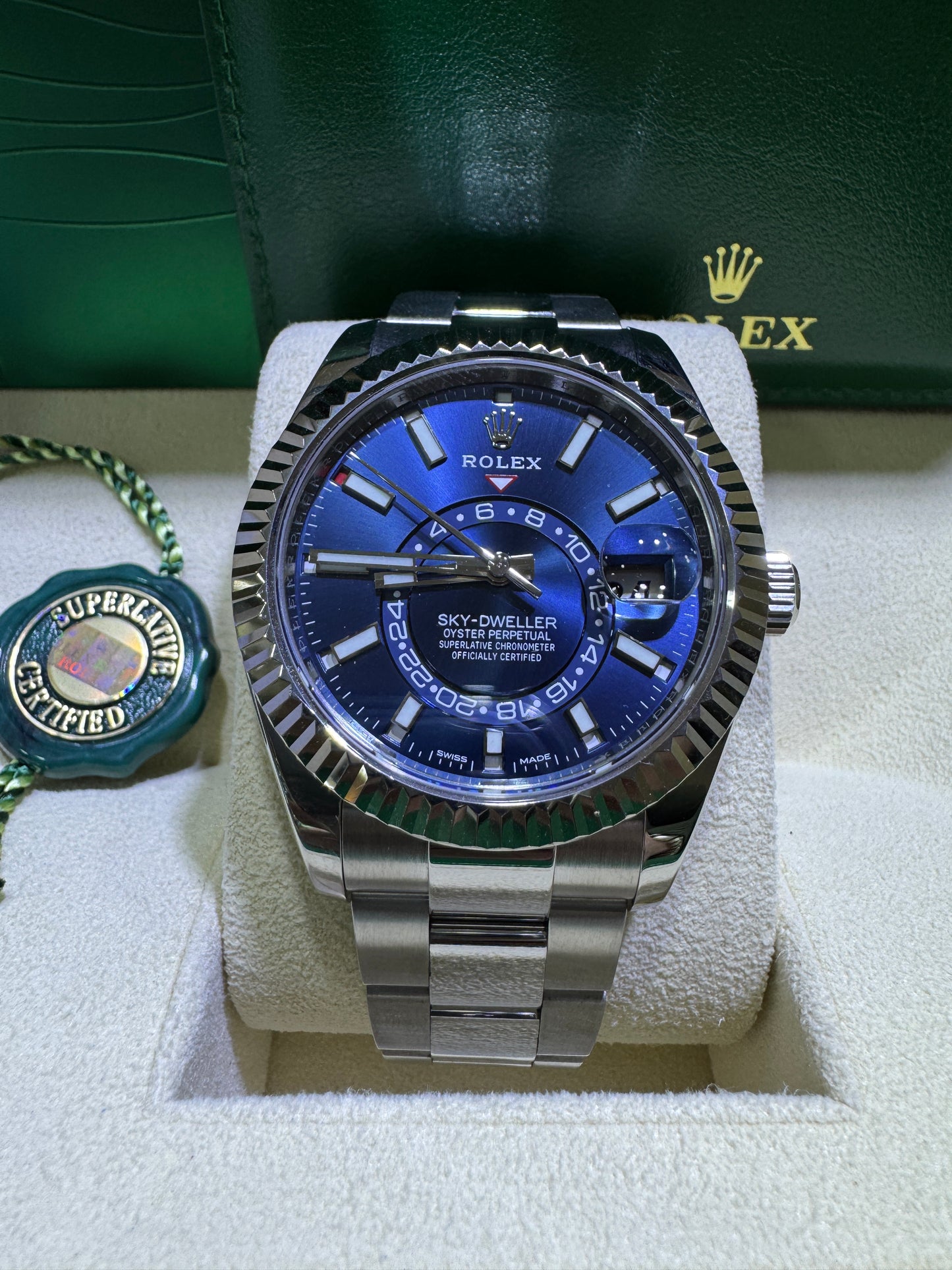 Rolex Sky-Dweller blue dial with Oyster bracelet box and papers luxury watch Huntington Beach